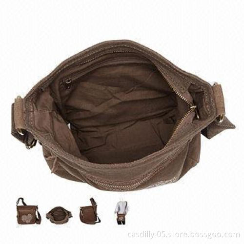 Crossbody bag, fabric and garment washed